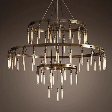 Brushed Nickel Chandelier Classic Vintage Pendant